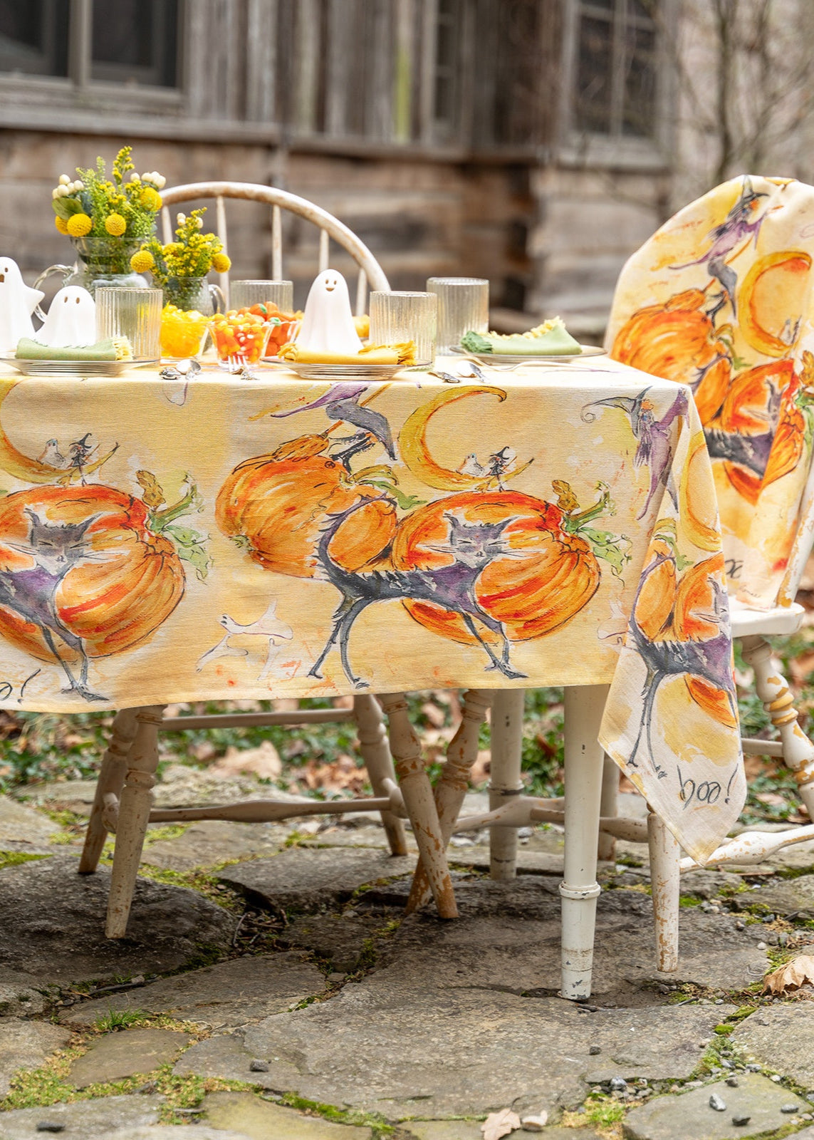 April Cornell Boo! Watercolour Tablecloth