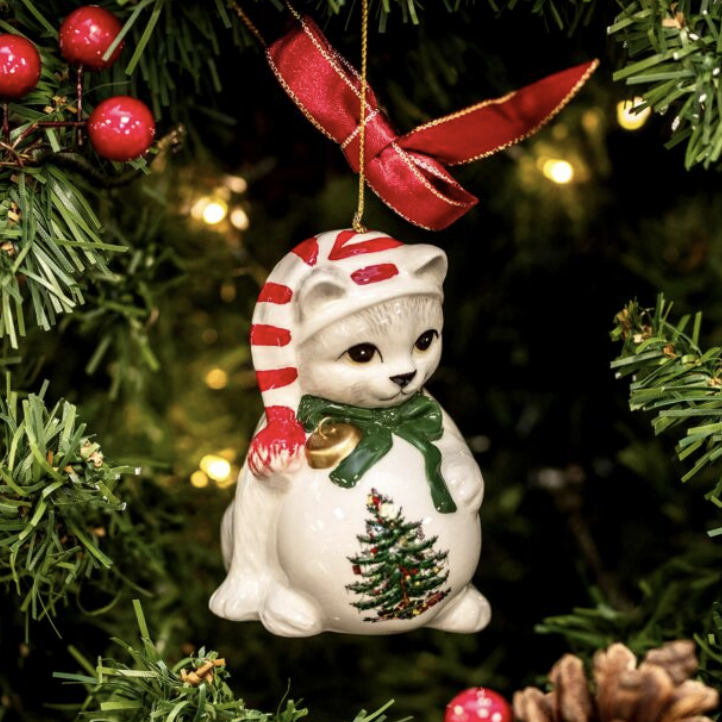 Spode Playful Kitten Ornament
