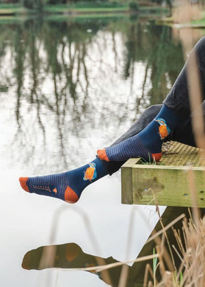 The Riverband Kingfisher - Wrendale Men's Socks