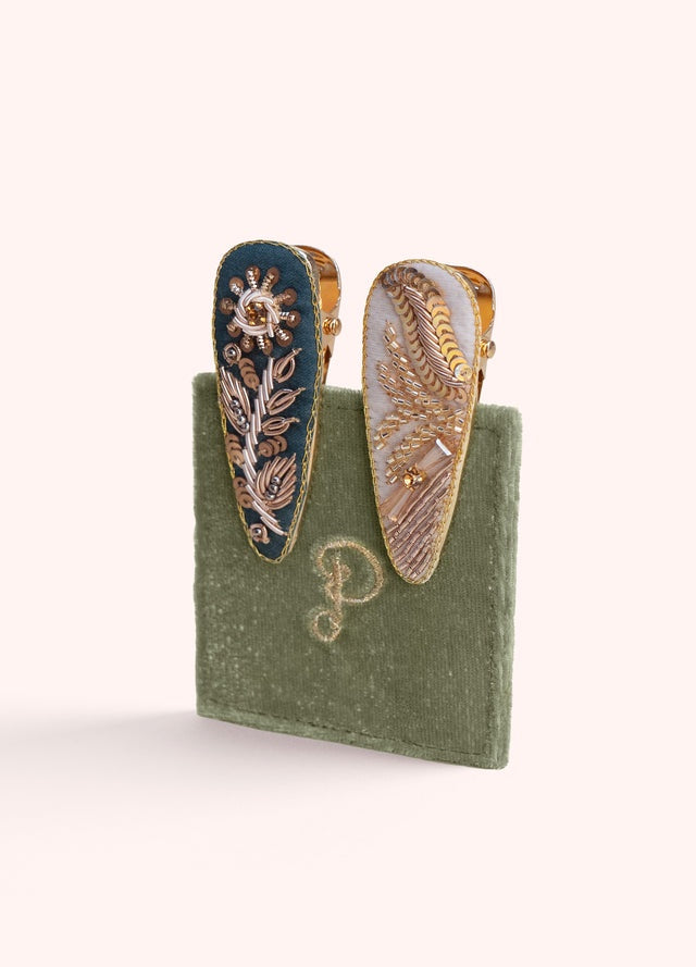 Jewelled Hair Clips - Flowers & Wings