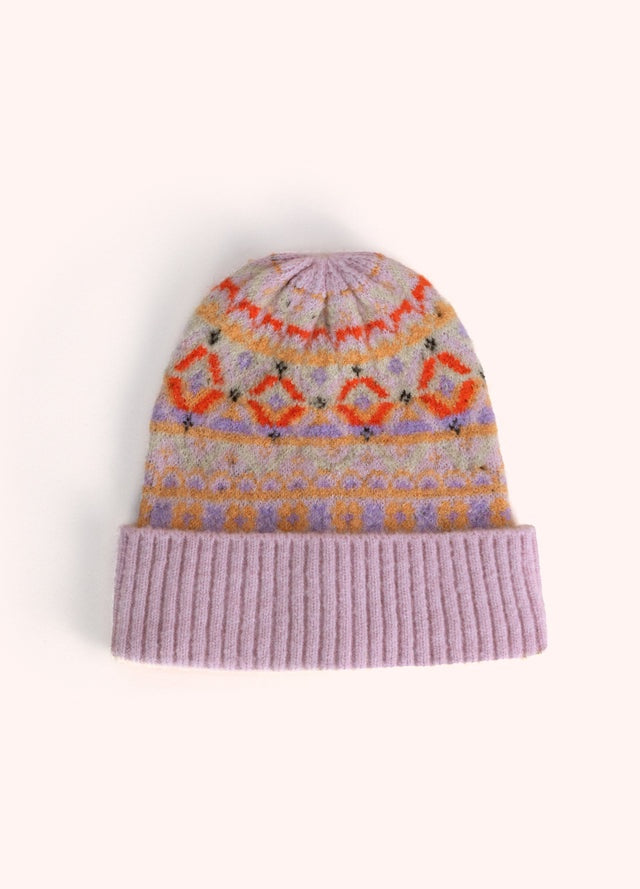 Fair Isle Beanie - Cream Mix