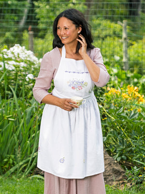 April Cornell Tea Time Embroidered Apron