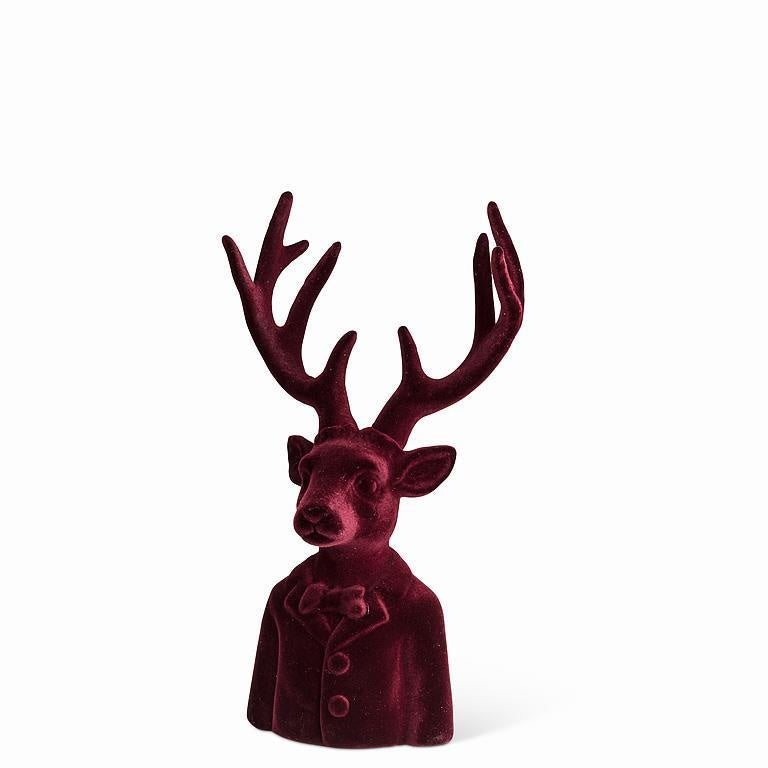 Red Velvet Stag Bust