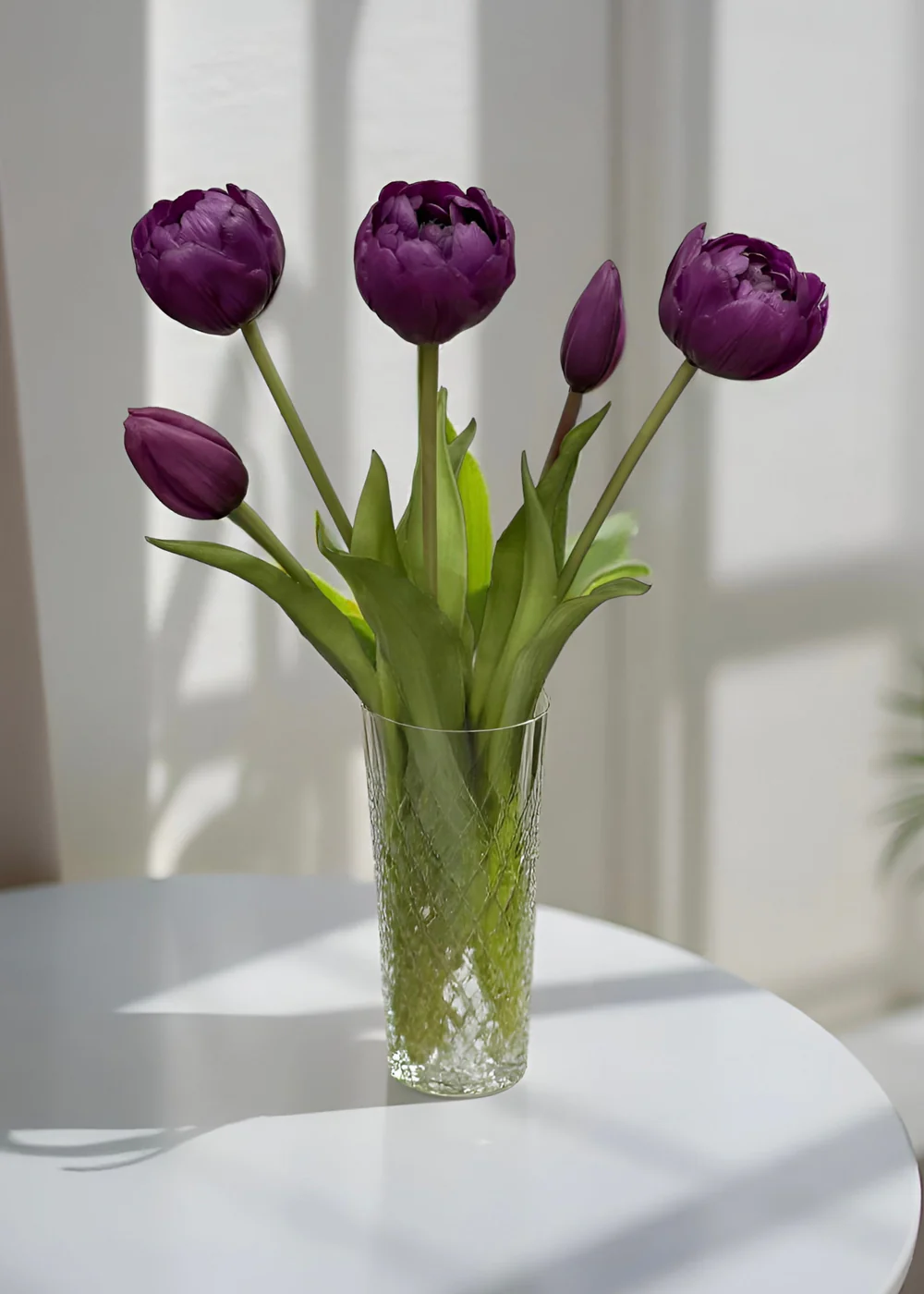 15" Fresh Touch Avant Garde Peony Tulip Bundle - Purple
