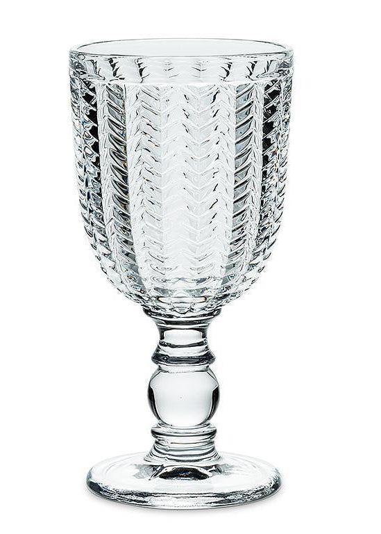 Herringbone Wine Goblet