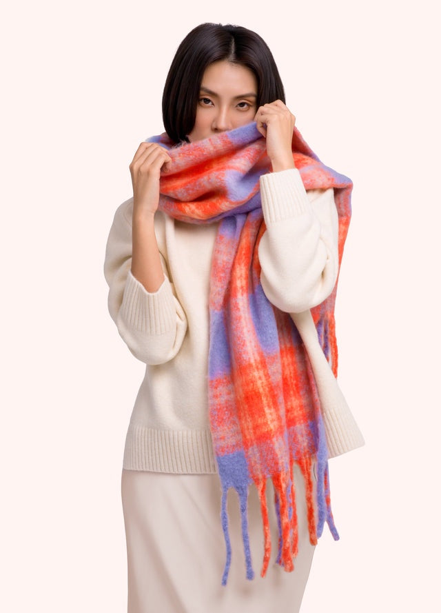 Flora Cosy Scarf - Tangerine Mix