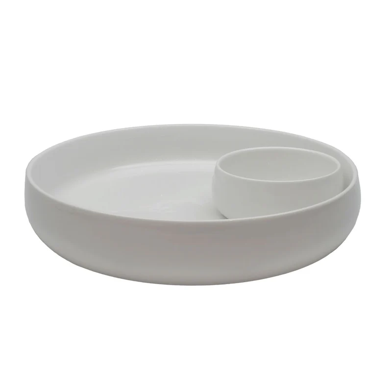 Jessica Round Chip & Dip Plate