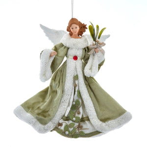 Mistletoe Kisses Angel Ornament,