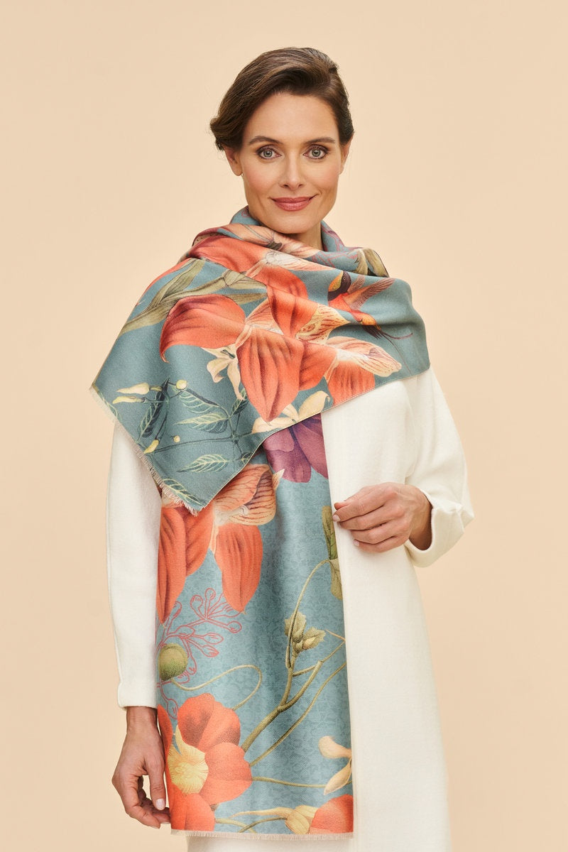 Luxurious Hummingbird at Dusk Scarf