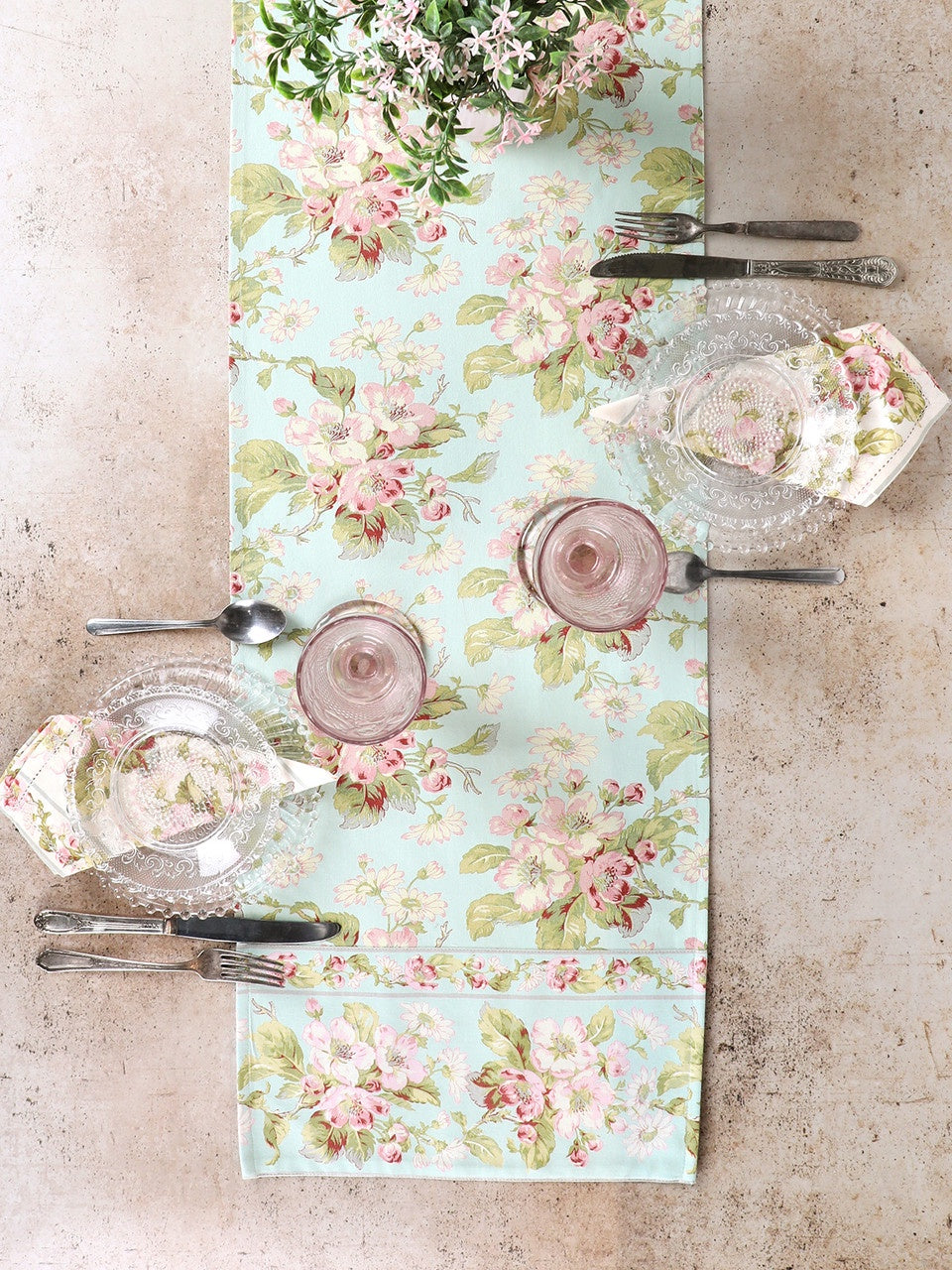 April Cornell Apple Blossom Table Runner
