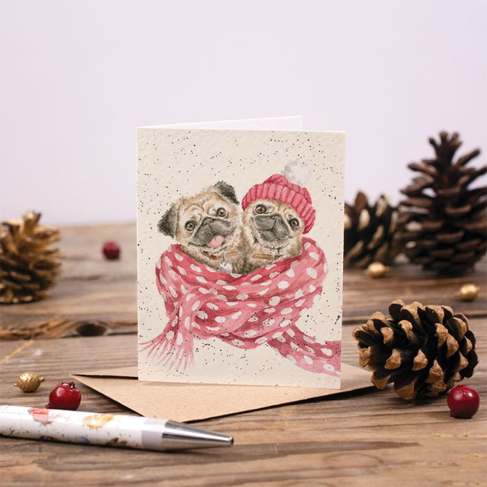 Wrendale Mini Card - Snug as a Pug