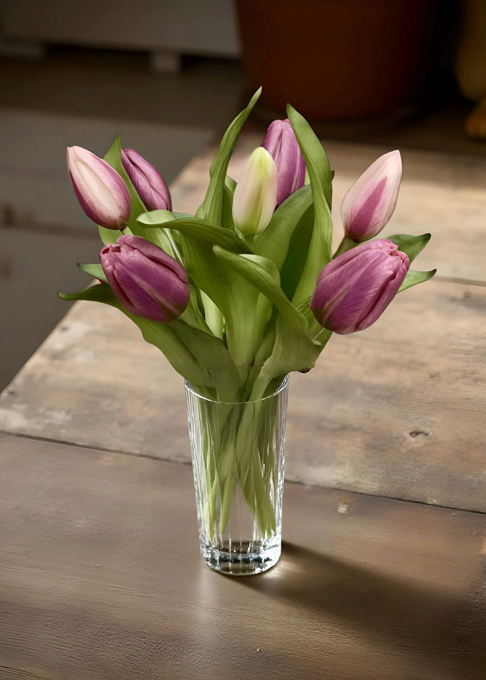 12" Fresh Touch Formosa Tulip Bundle - Plum