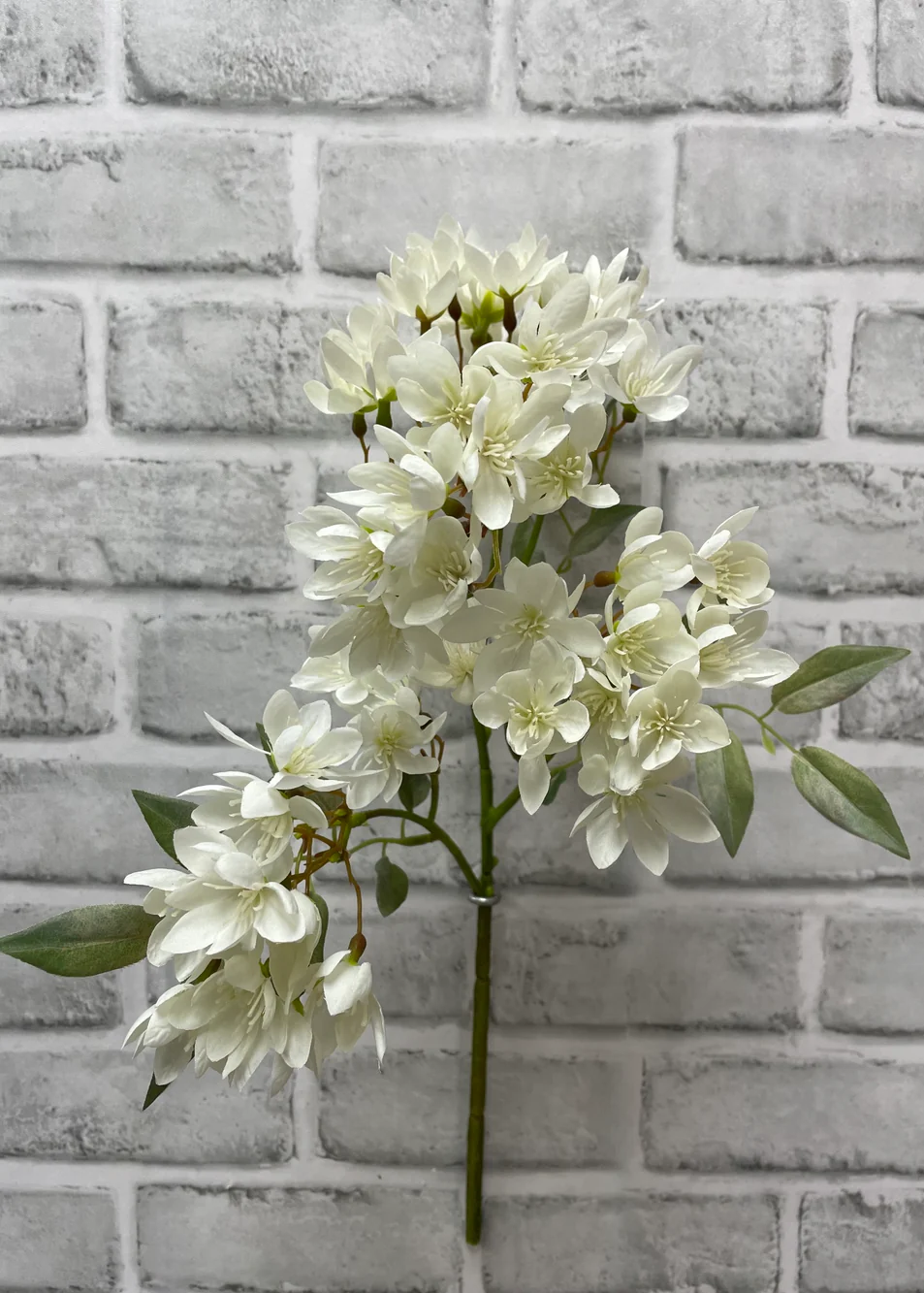 16" White Weigela Spray