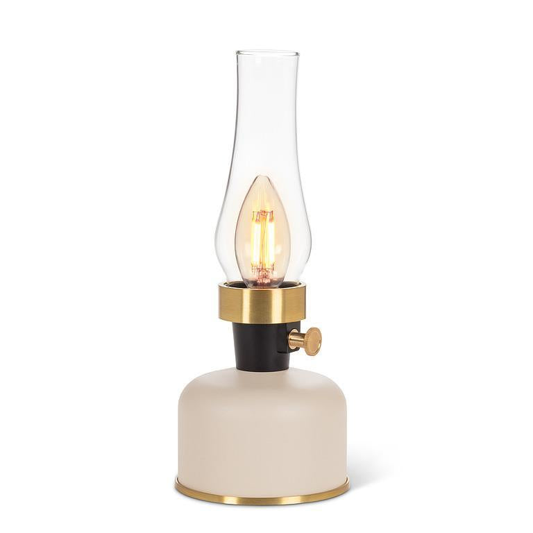 Ivory LED Hurricane Lamp