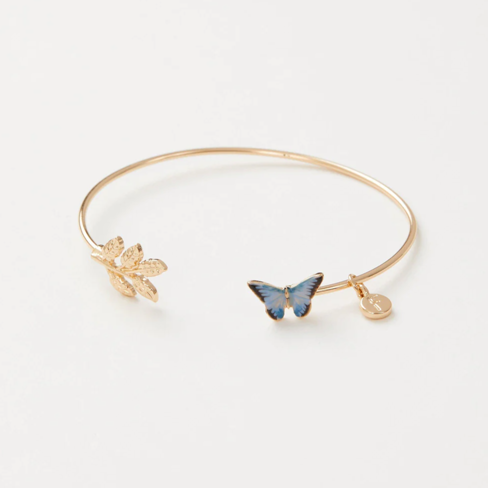 Blue Butterfly Bangle