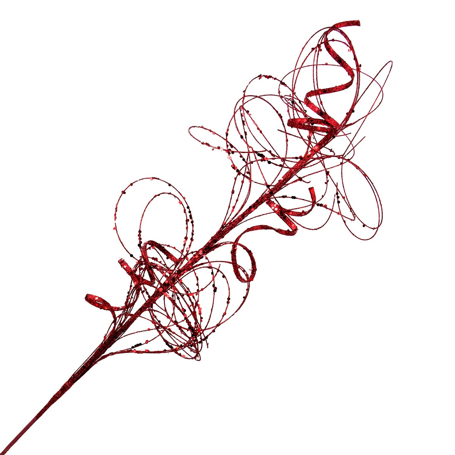 Red Glitter Spiral Pick