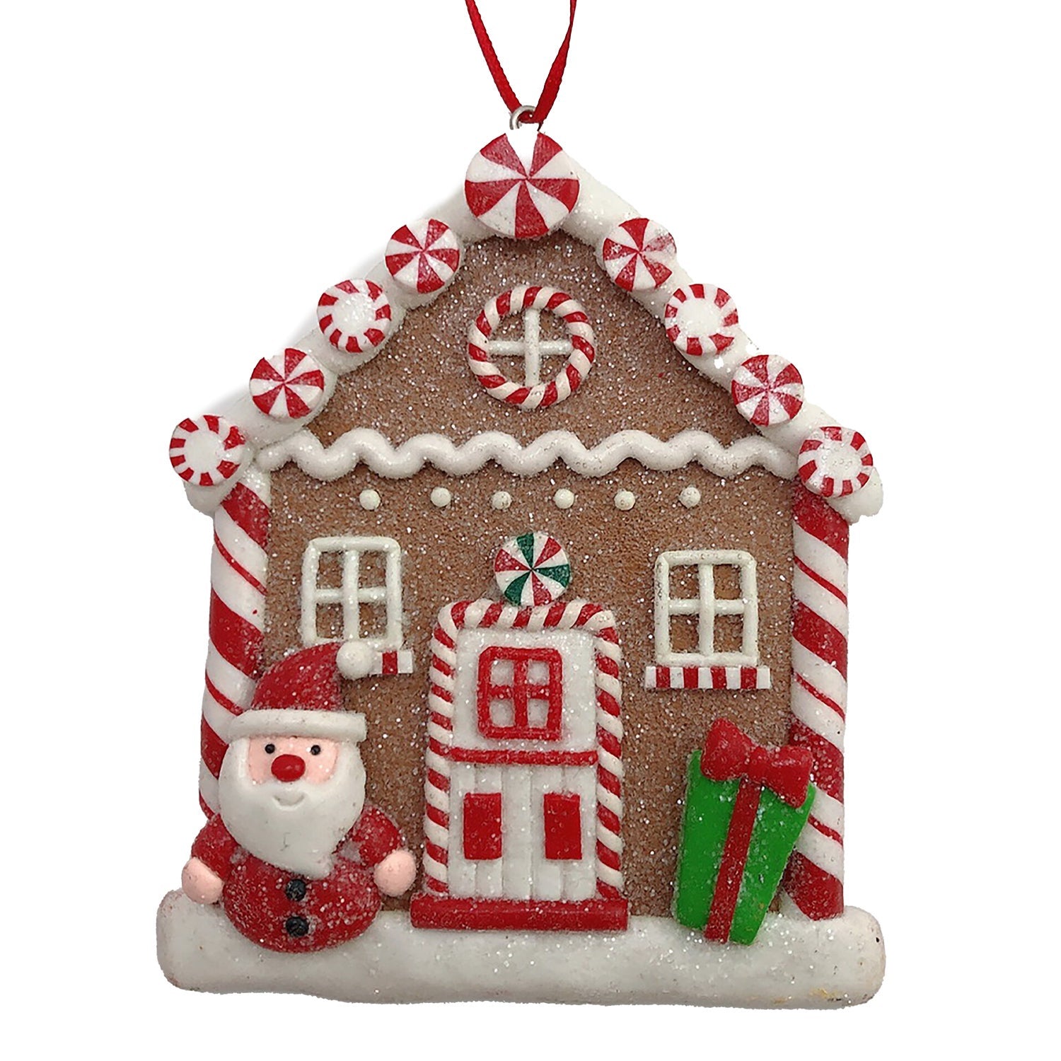 Peppermint Gingerbread House Ornaments