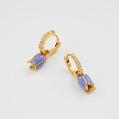 Bluebell Charm Huggie Earrings