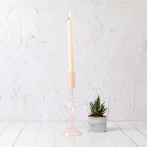 Rose Pink Wisteria Taper Candle Holder