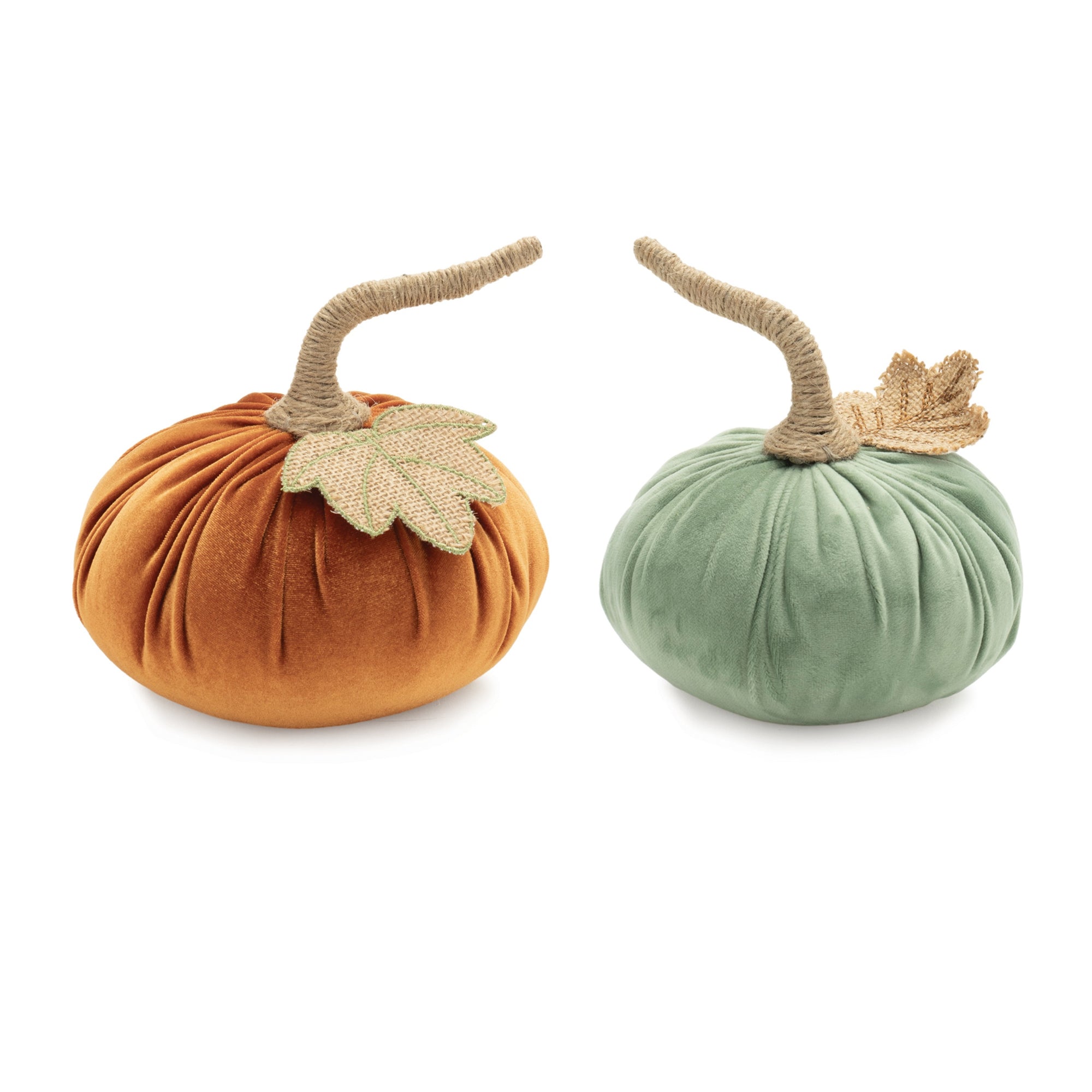 Burlap and Velvet Pumpkins