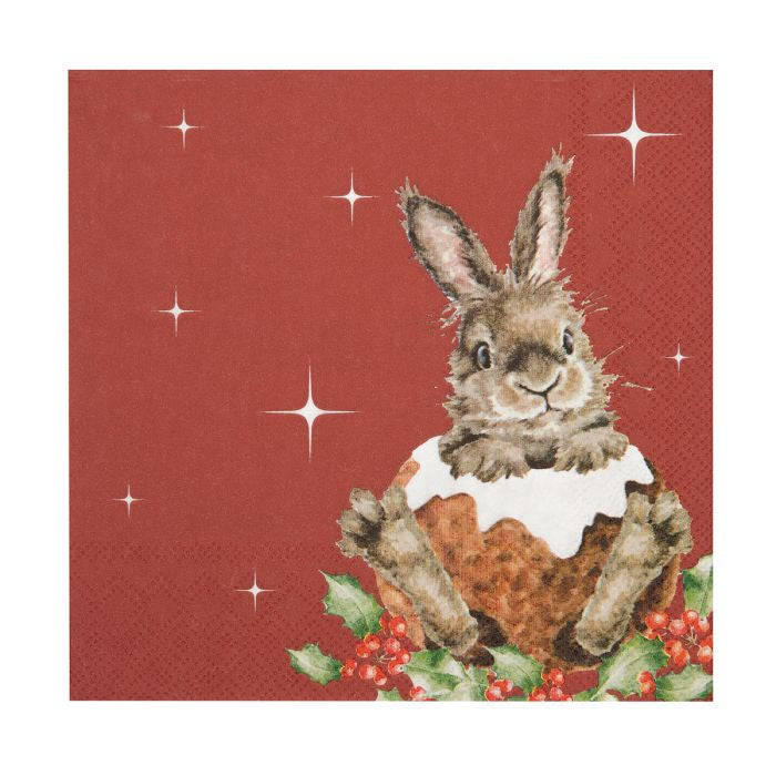 "Merry Little Christmas" - Wrendale Christmas Napkins