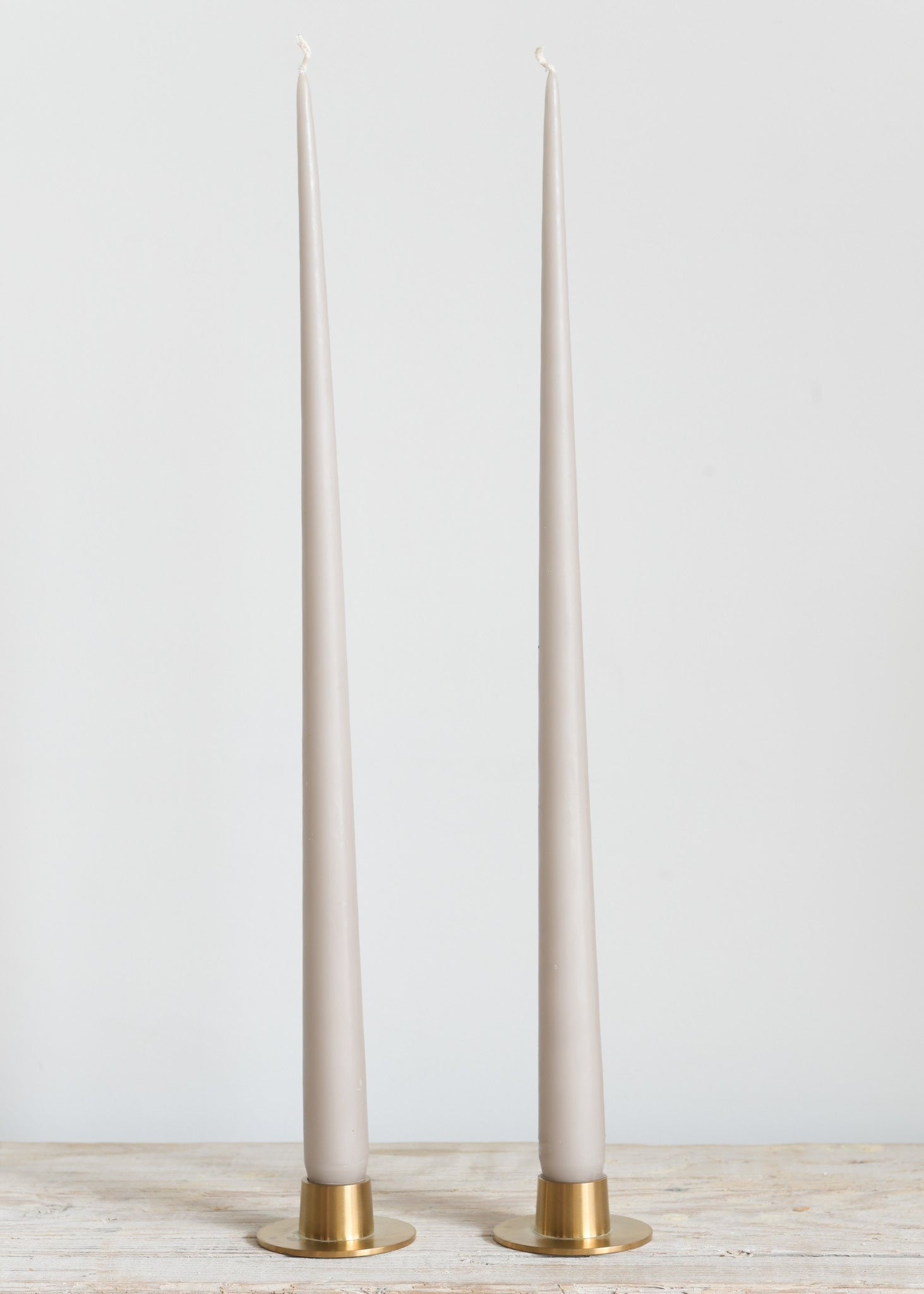 Matte Gold Taper Candle Holders