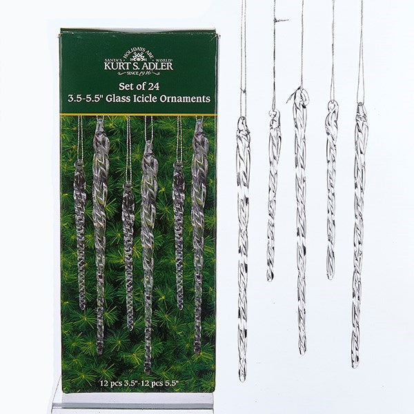Set of 24 Icicle Ornaments