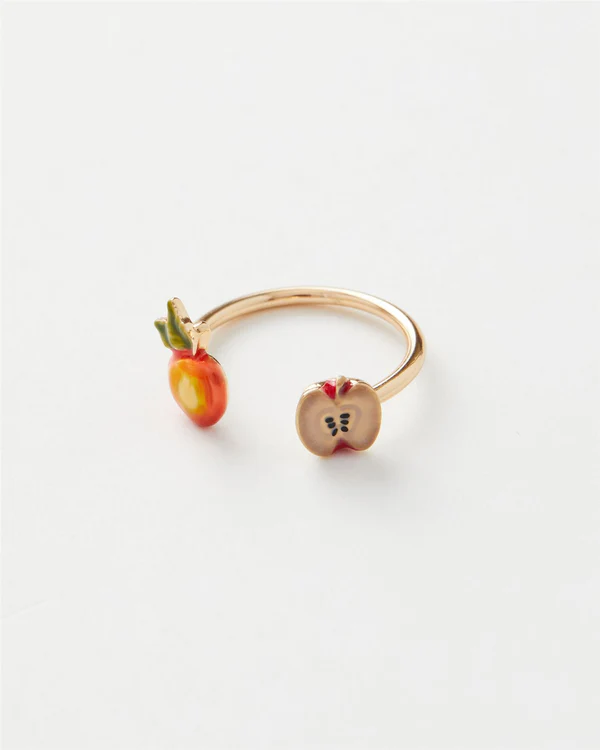 Enamel Apple Ring