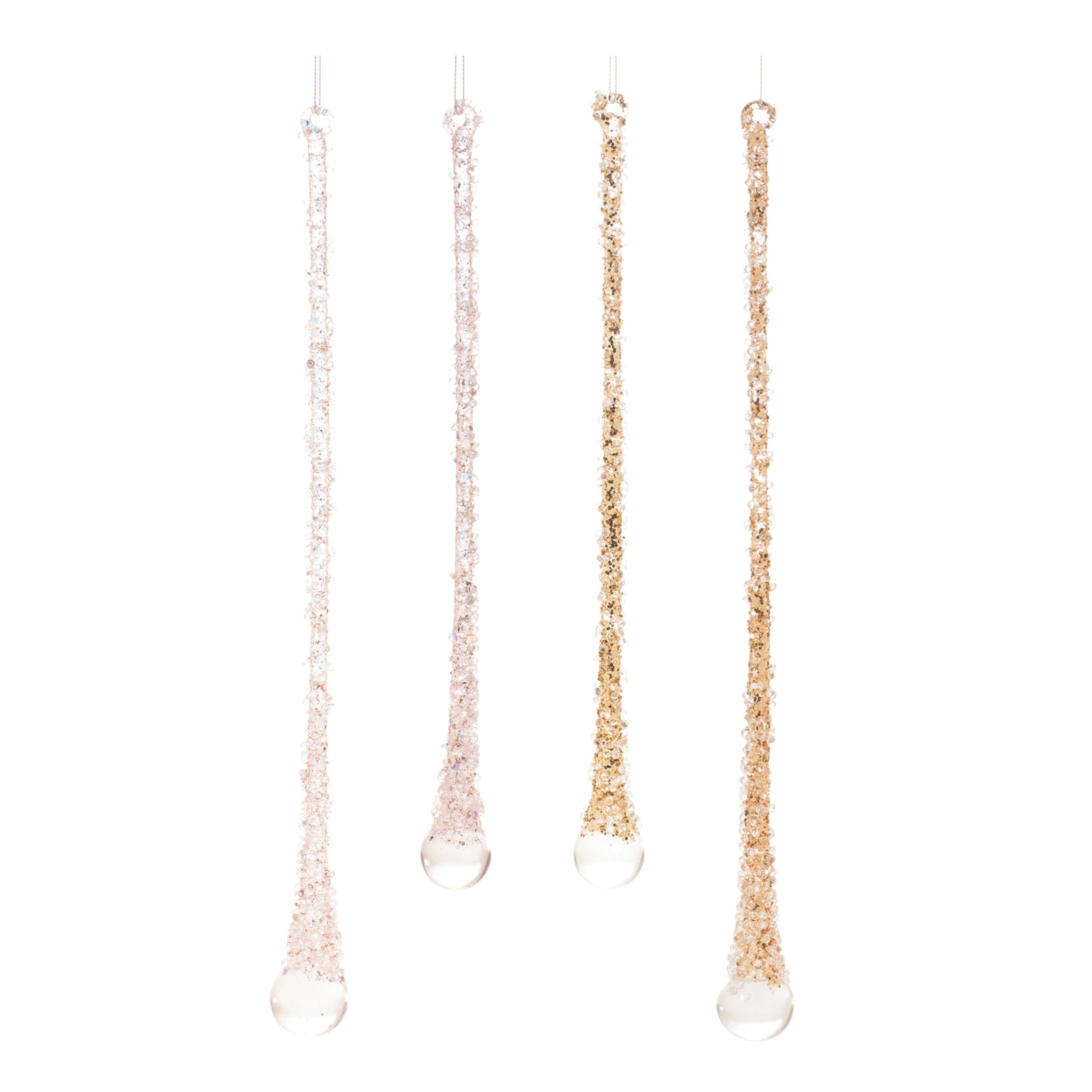 Silver and Gold Drop Ornaments