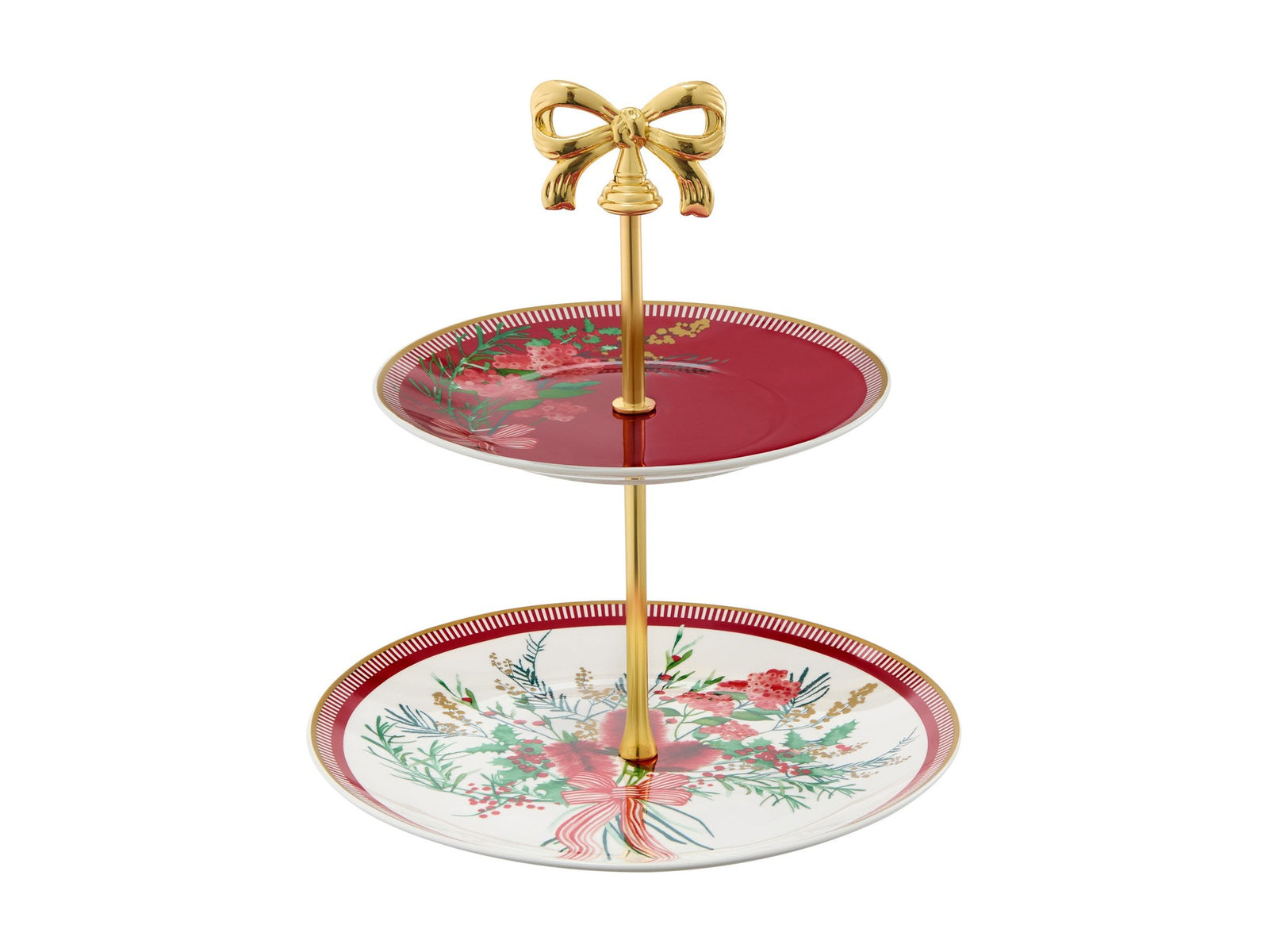 Festive Flora 2 Tiered Cake Stand