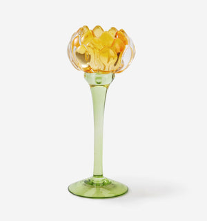 Sunny Yellow Flower Candle Holder