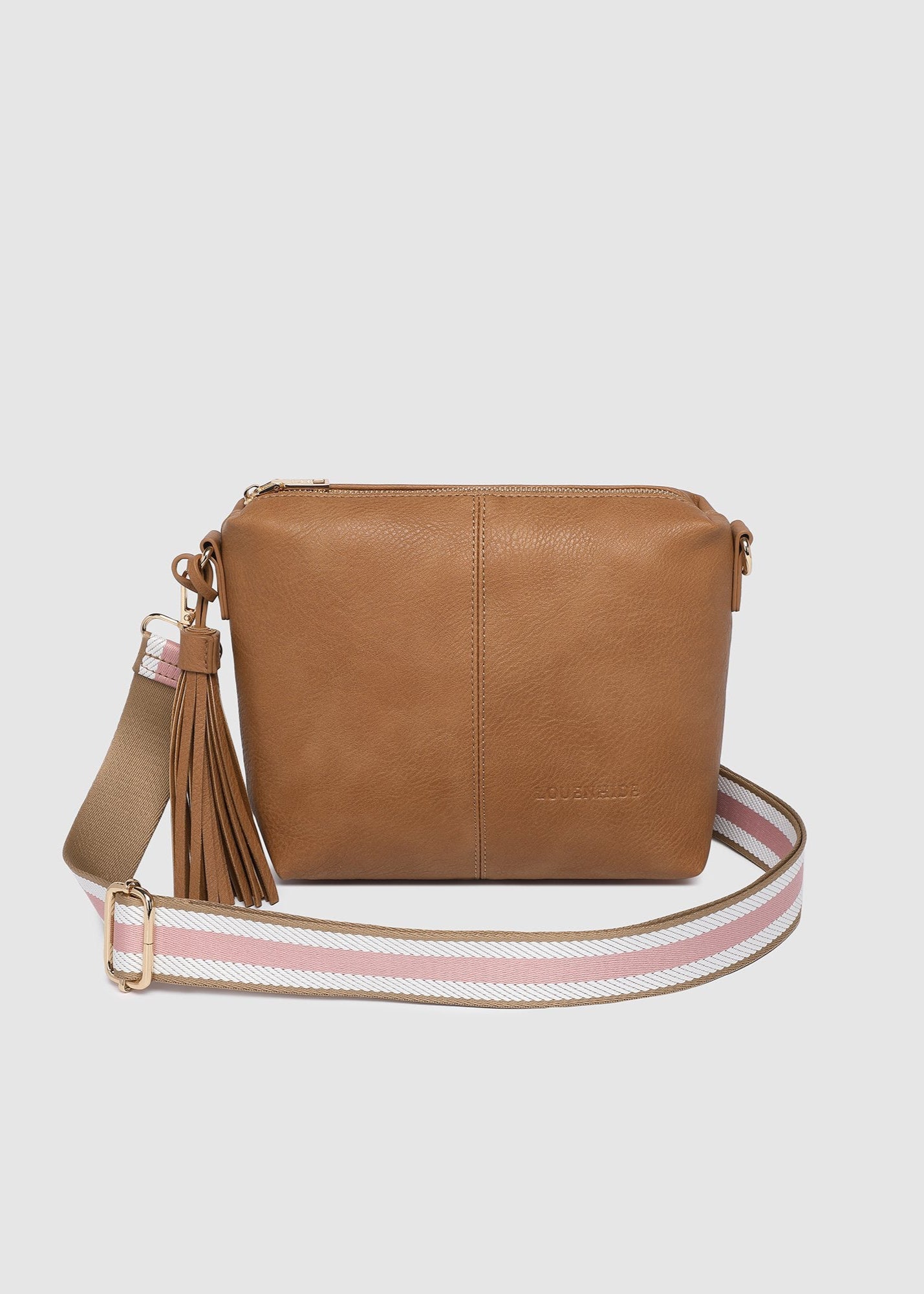 Kasey Stripe Crossbody Bag - Camel