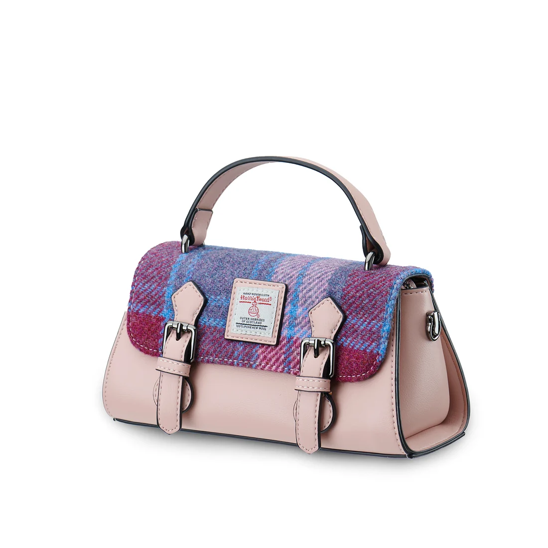 The Victoria Satchel - Pink & Blue Tartan