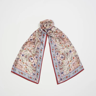 Folksy Fox Silky Scarf