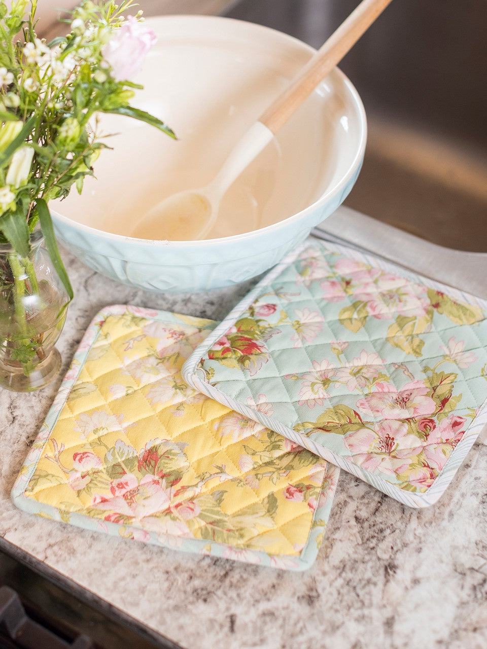 April Cornell Apple Blossom Potholders