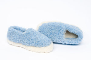Baby Blue Wool - Sheep by the Sea Slippers