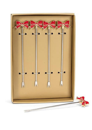 Red Bow Cocktail Pick