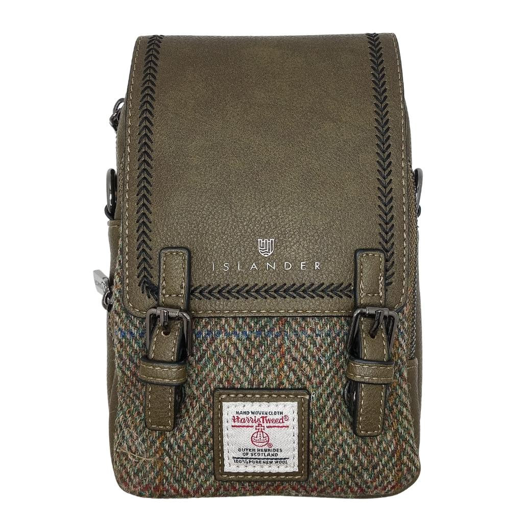 The Baby Jura Crossbody - Green Herringbone