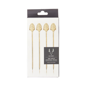 Gold Art Deco Cocktail Picks