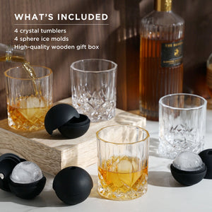 Liquor Glass and Ice Sphere Set