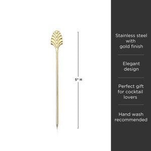 Gold Art Deco Cocktail Picks