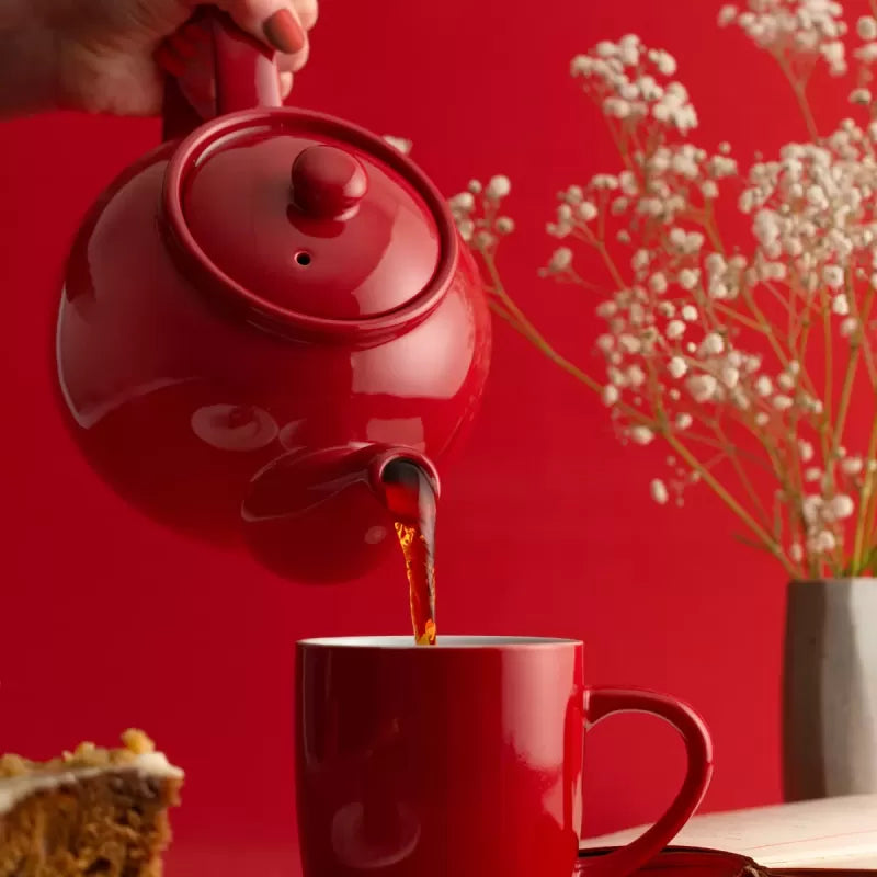 Price & Kensington Tea Pot - Holiday Red