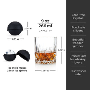 Liquor Glass and Ice Sphere Set