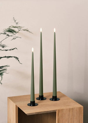 LED Ester & Erik Taper Candles - Artichoke