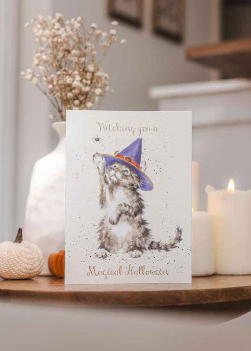 The Witch's Cat - Wrendale Halloween Occasion Card