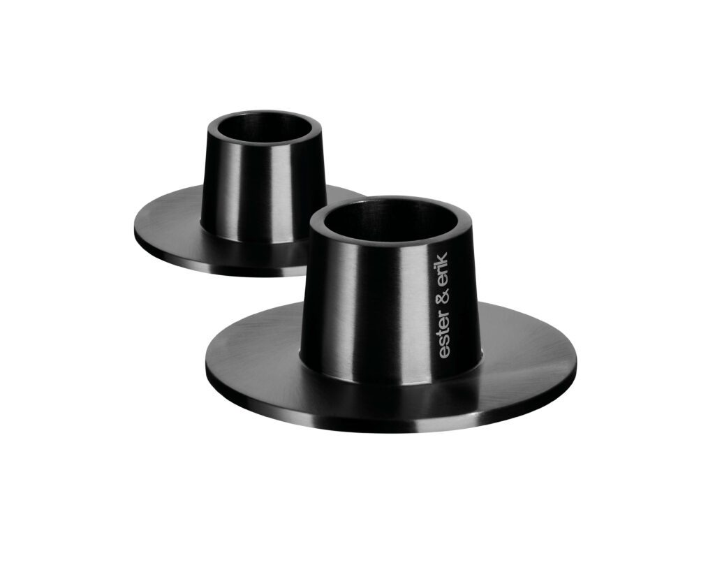 Matte Black Taper Candle Holders