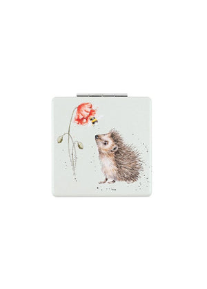 Wrendale Compact Mirror - 'Busy as a Bee' Hedgehog