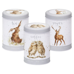 Wrendale Canisters Grey - Tea, Coffee & Sugar Set