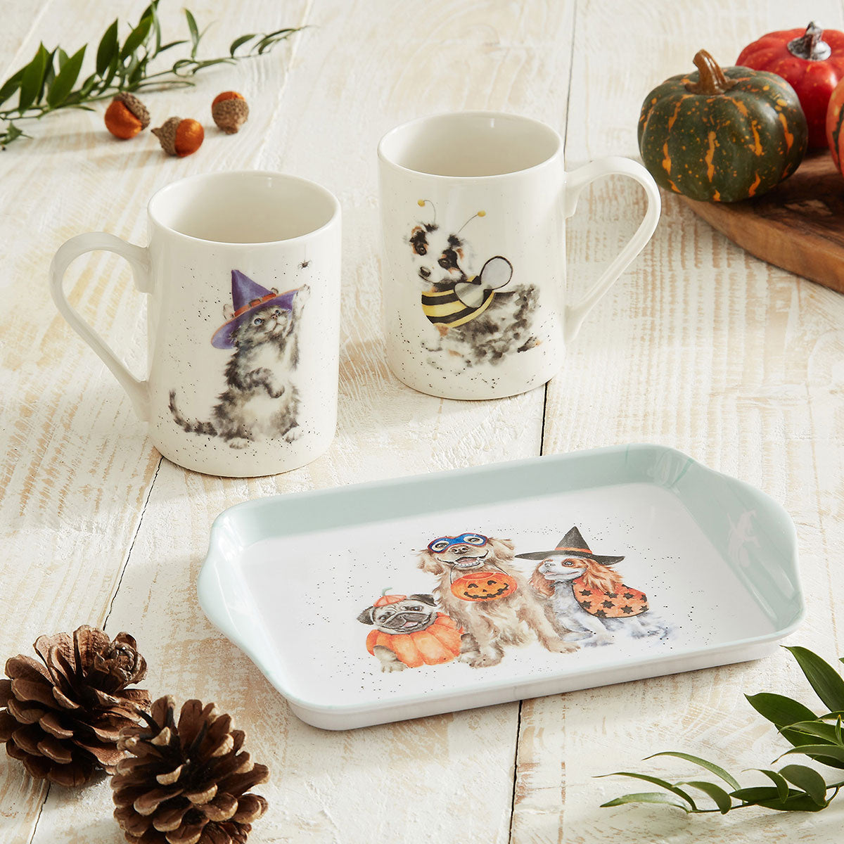 Trick or Treat Mug and Tray Set - Wrendale