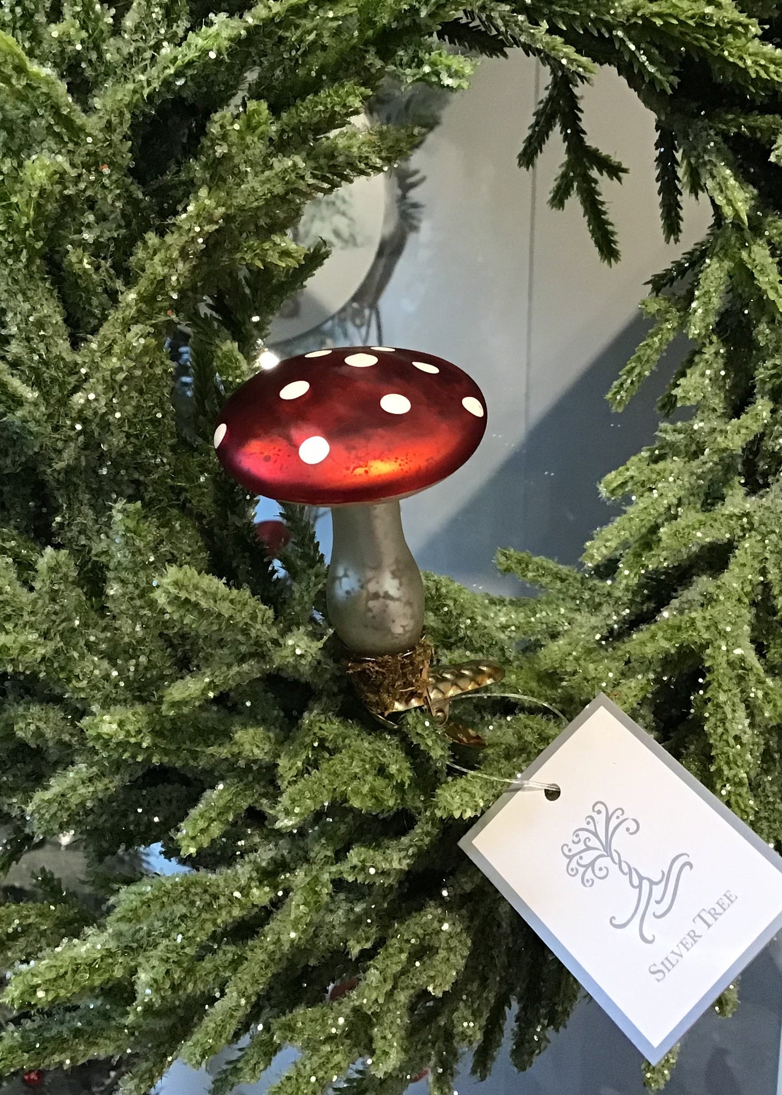 Vintage Glass Toadstool Ornament